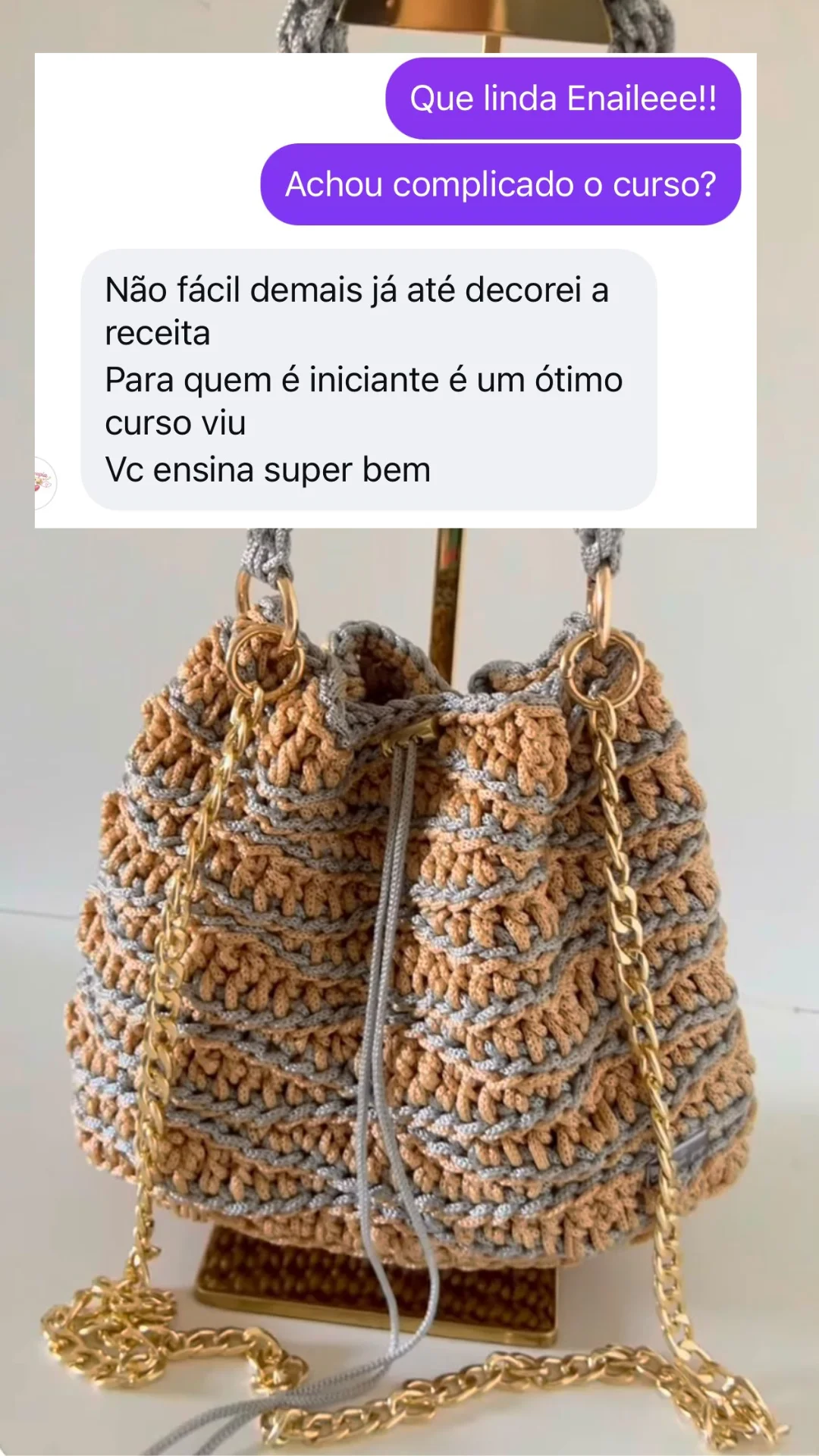 Depoimento de aluna: achou o curso ótimo para iniciantes e elogia o ensino